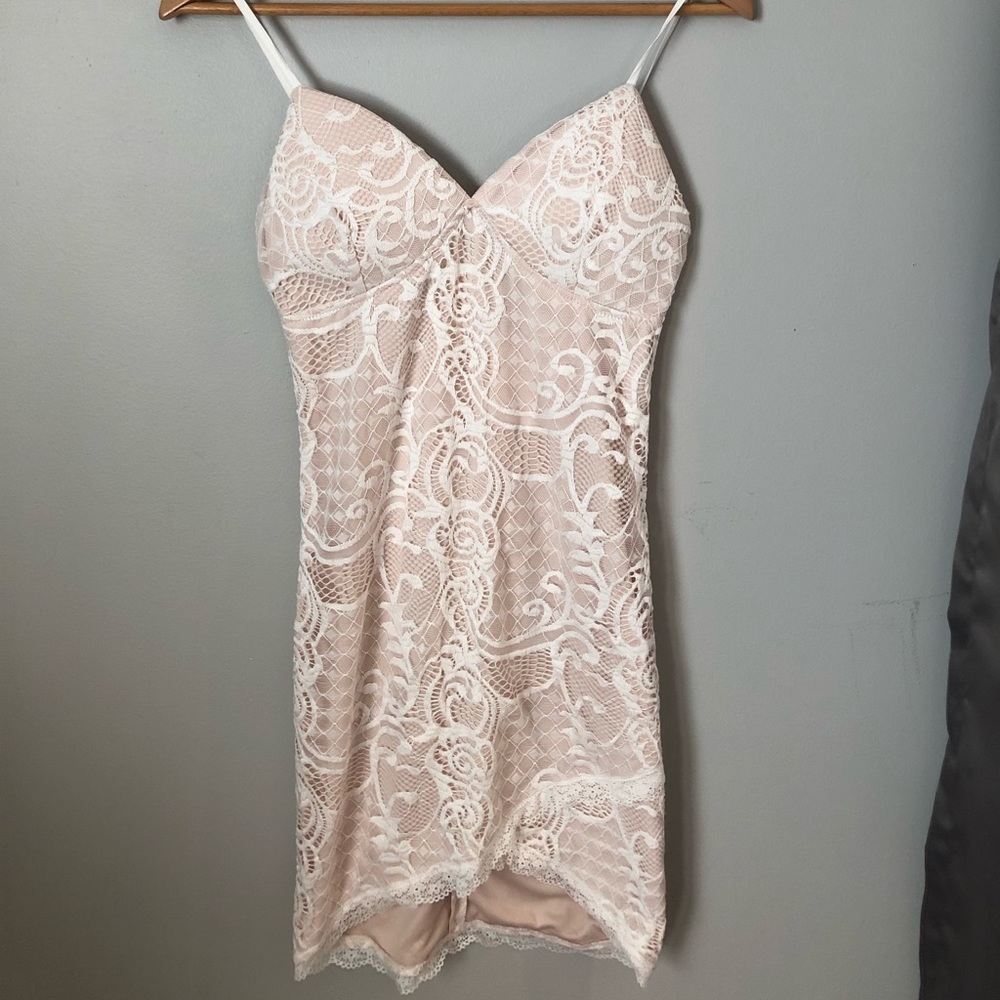 white mini dress